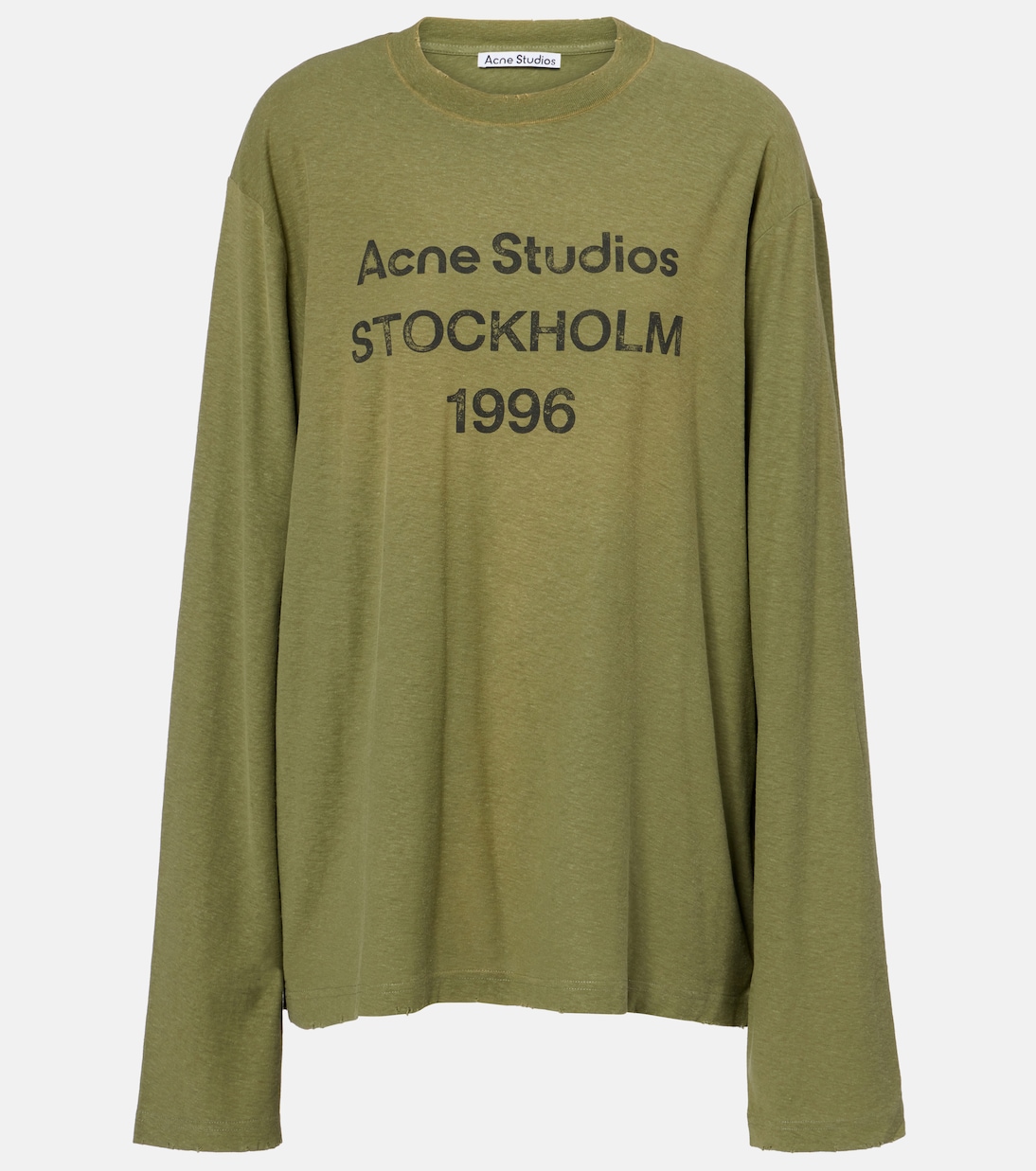 Logo printed cotton and hemp T-shirt | Acne Studios