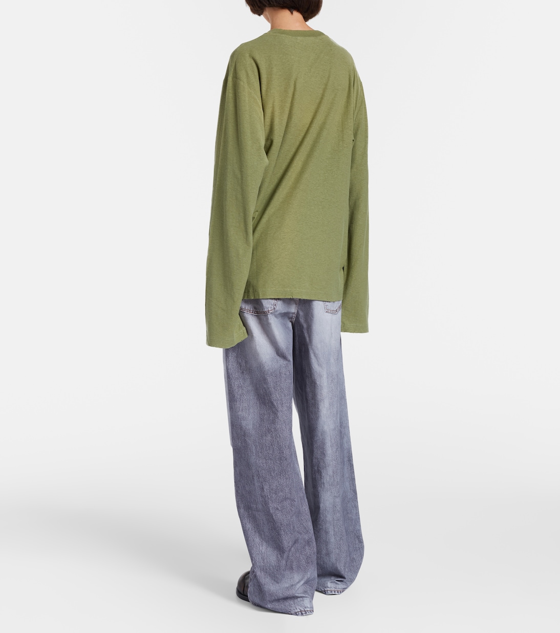 Logo printed cotton and hemp T-shirt | Acne Studios