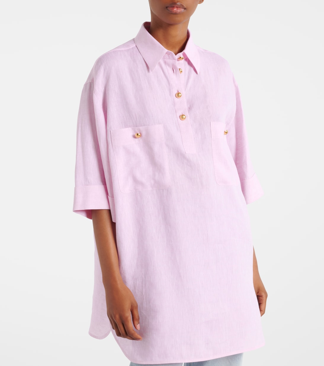 Polo oversized de lino | Valentino