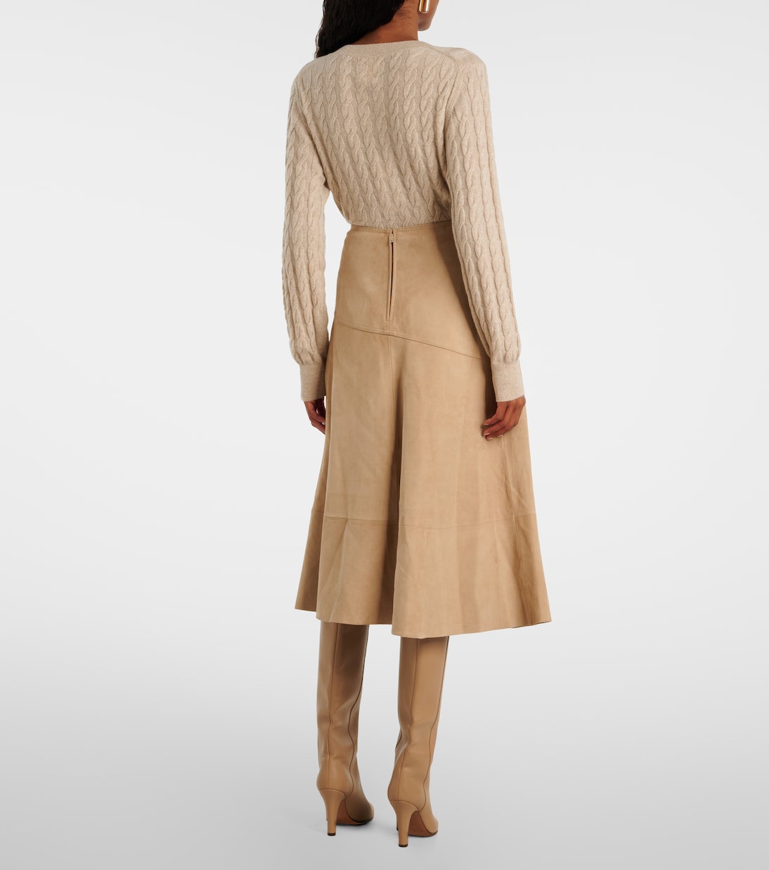 Falda midi de ante | Yves Salomon