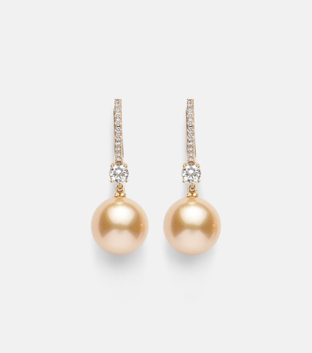 Boucles d’oreilles Classic Elegance en or 18 ct, diamants et perles | Mikimoto
