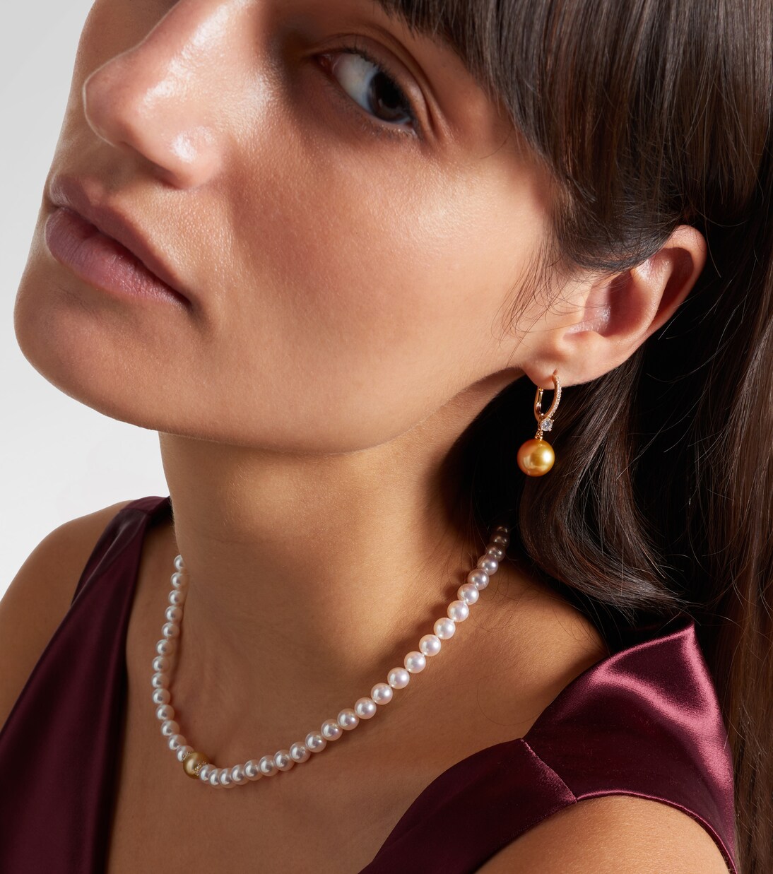 Boucles d’oreilles Classic Elegance en or 18 ct, diamants et perles | Mikimoto