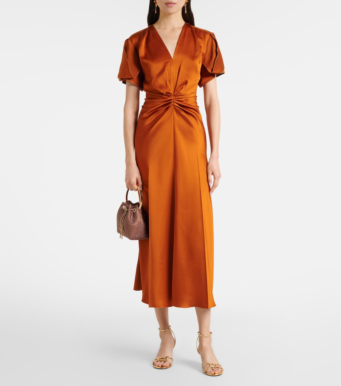 Bon Bon Small embellished satin bucket bag | Jimmy Choo