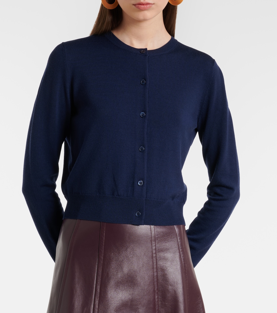 Cropped wool cardigan | Carolina Herrera