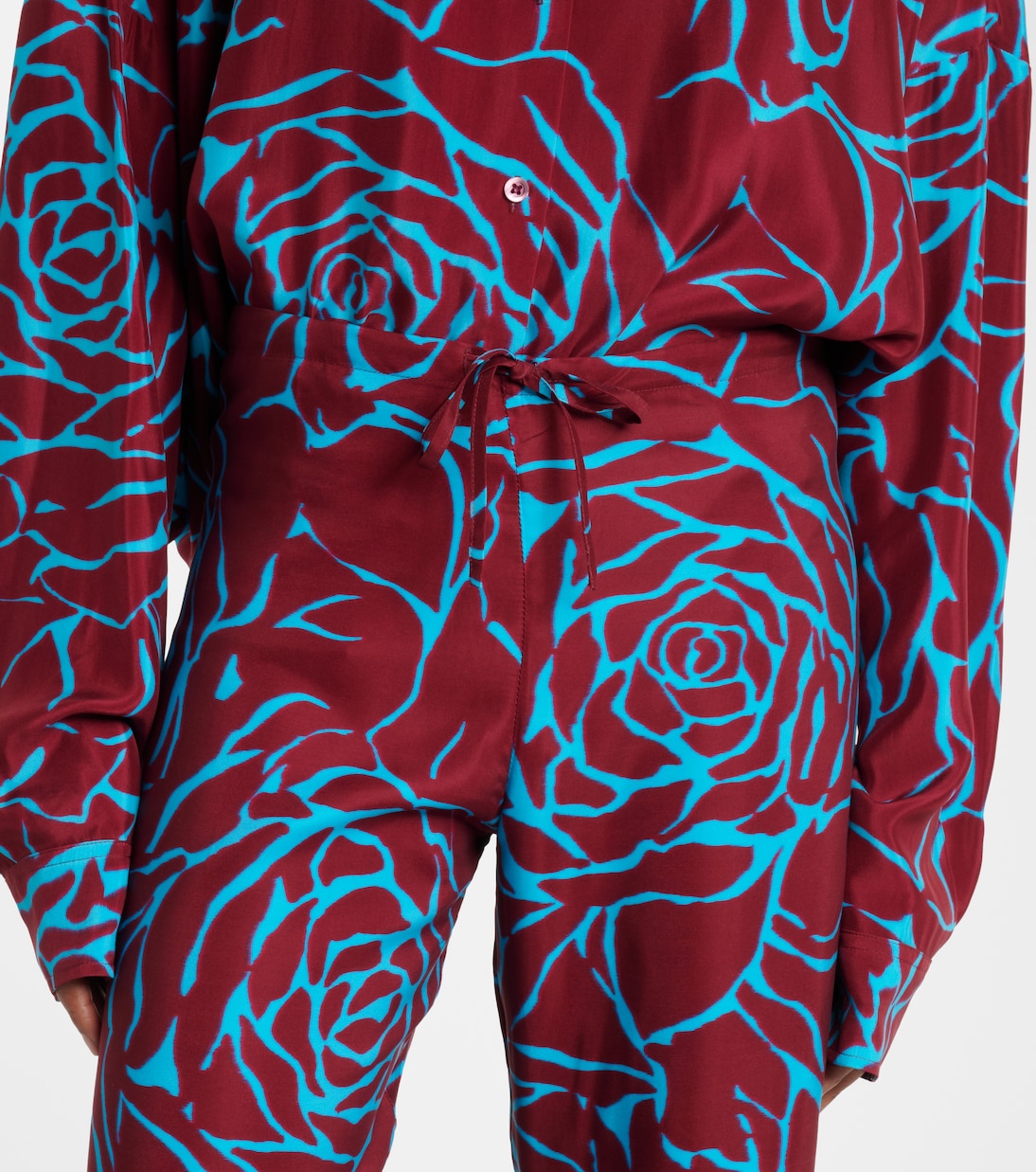 Floral jersey straight pants | Dries Van Noten