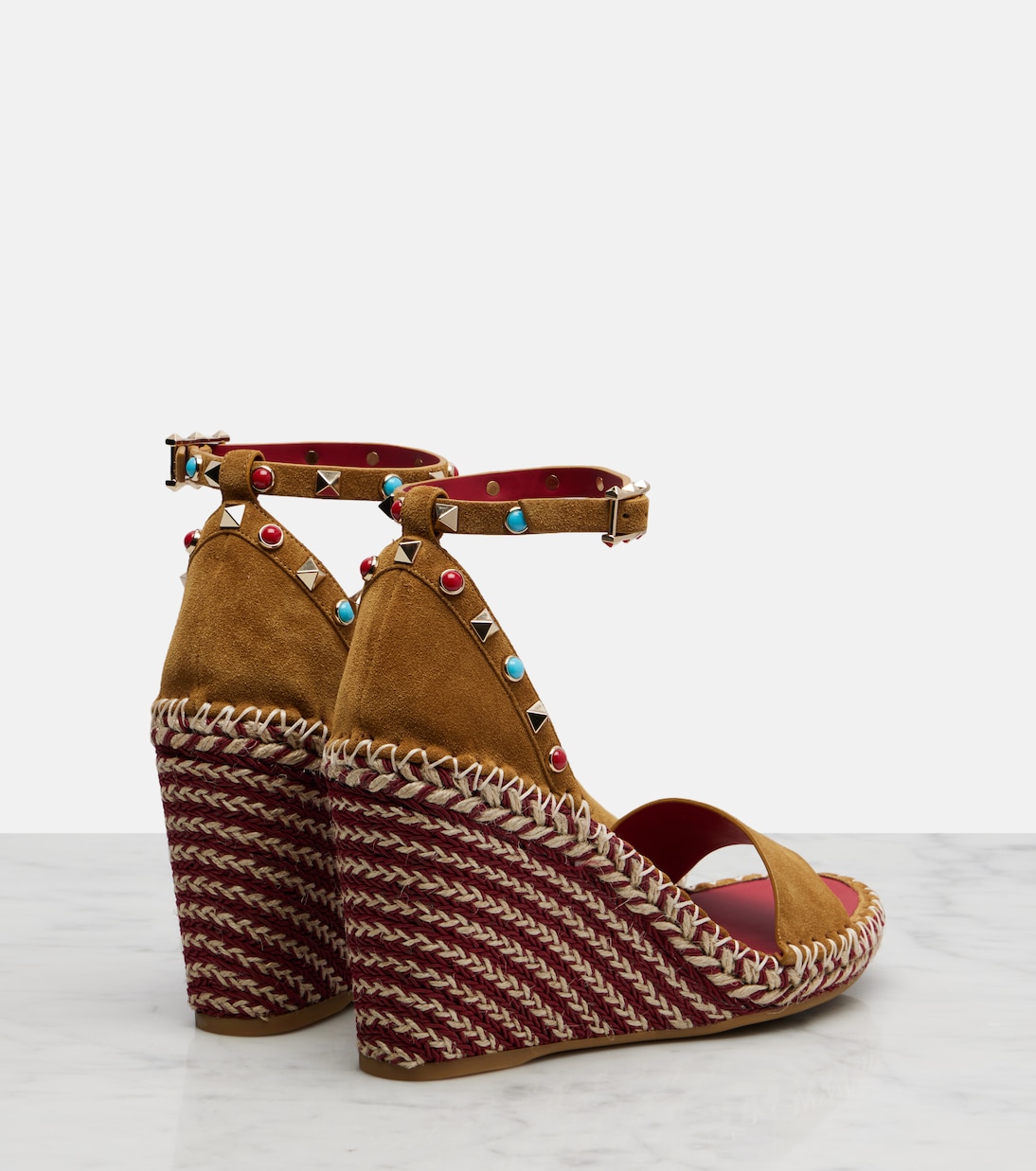 Rockstud suede wedge sandals | Valentino Garavani