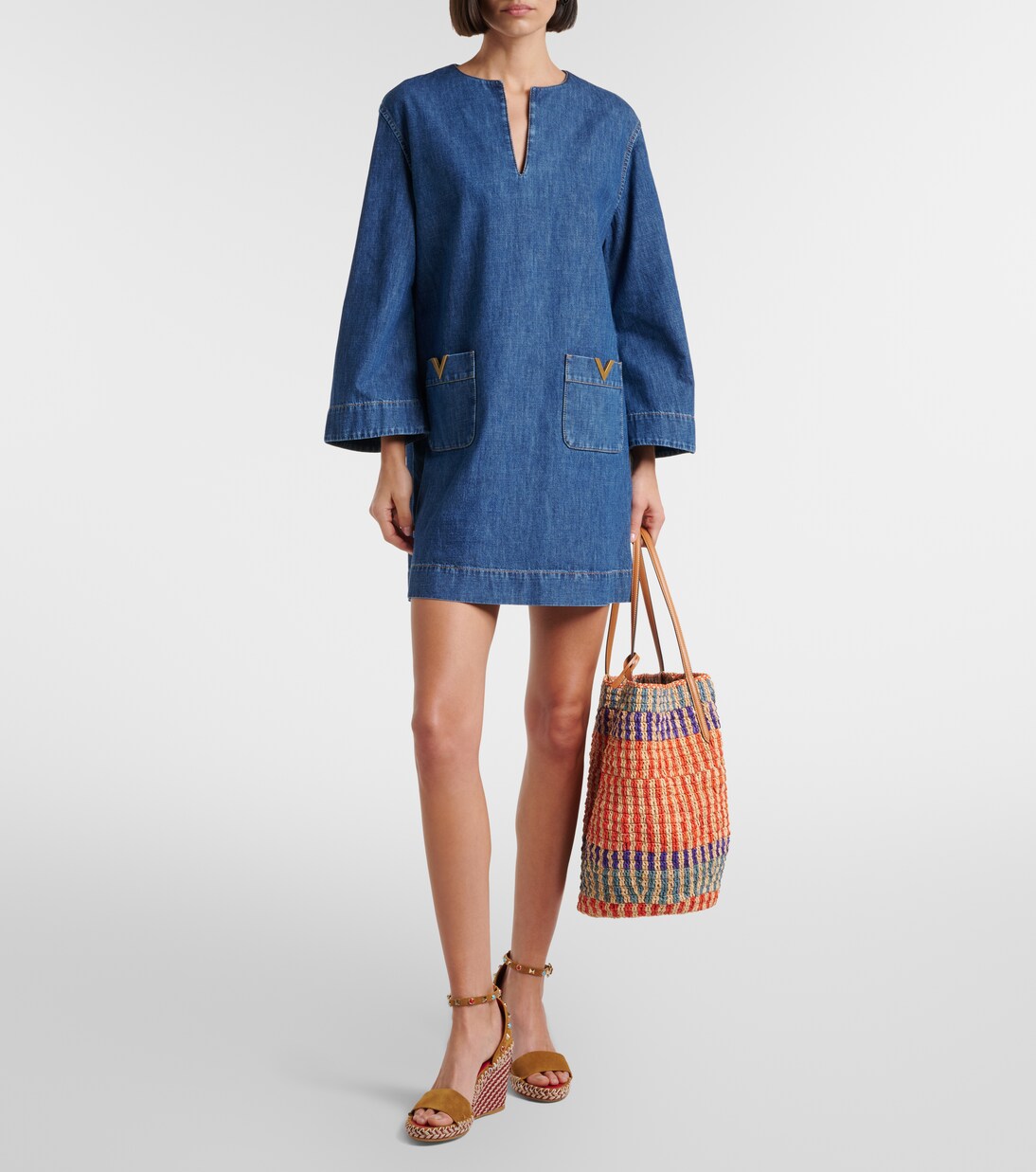 Rockstud suede wedge sandals | Valentino Garavani