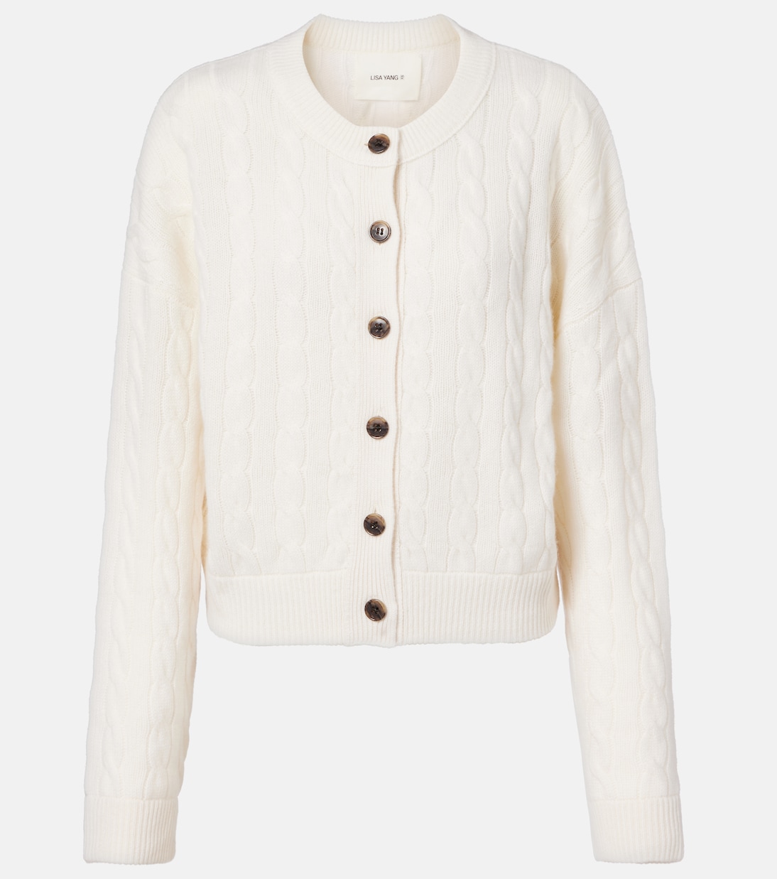 Cassie cable-knit cashmere cardigan | Lisa Yang