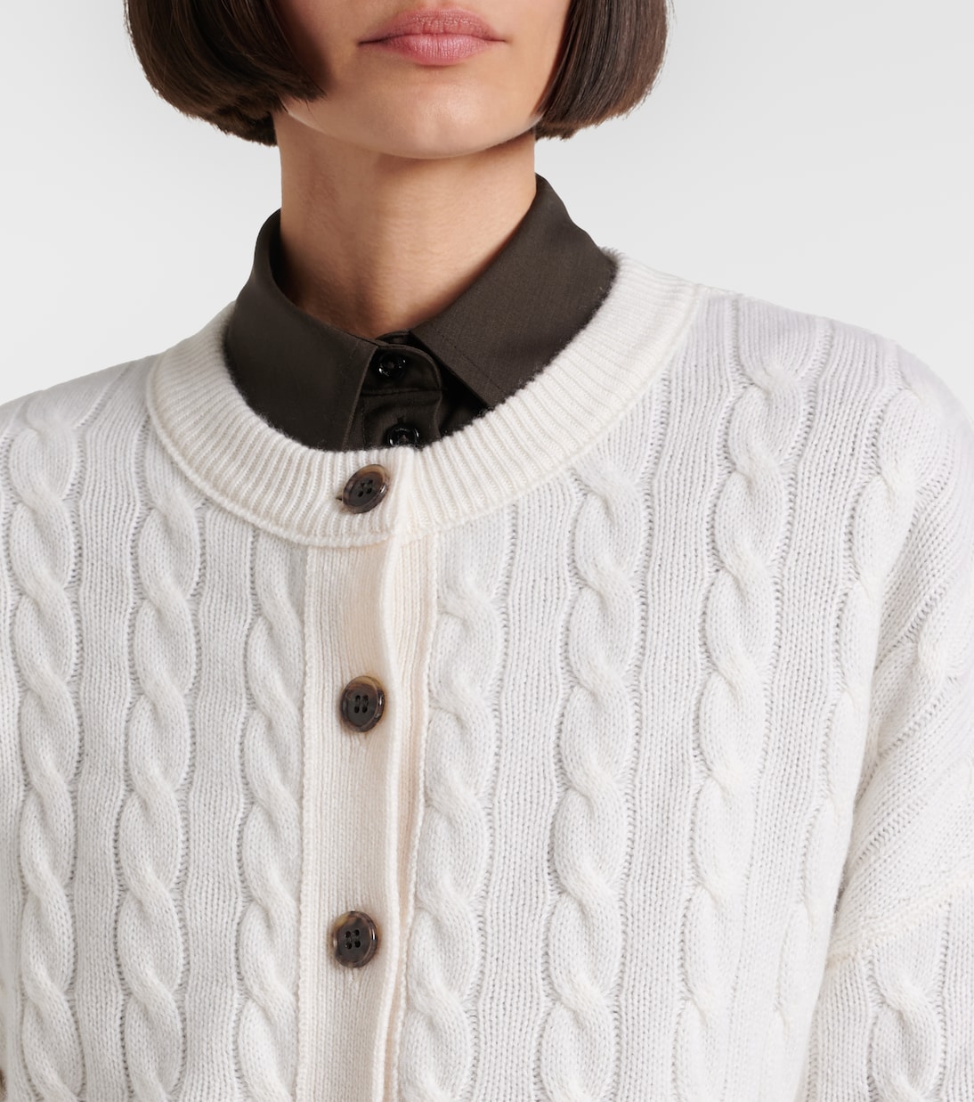 Cassie cable-knit cashmere cardigan | Lisa Yang
