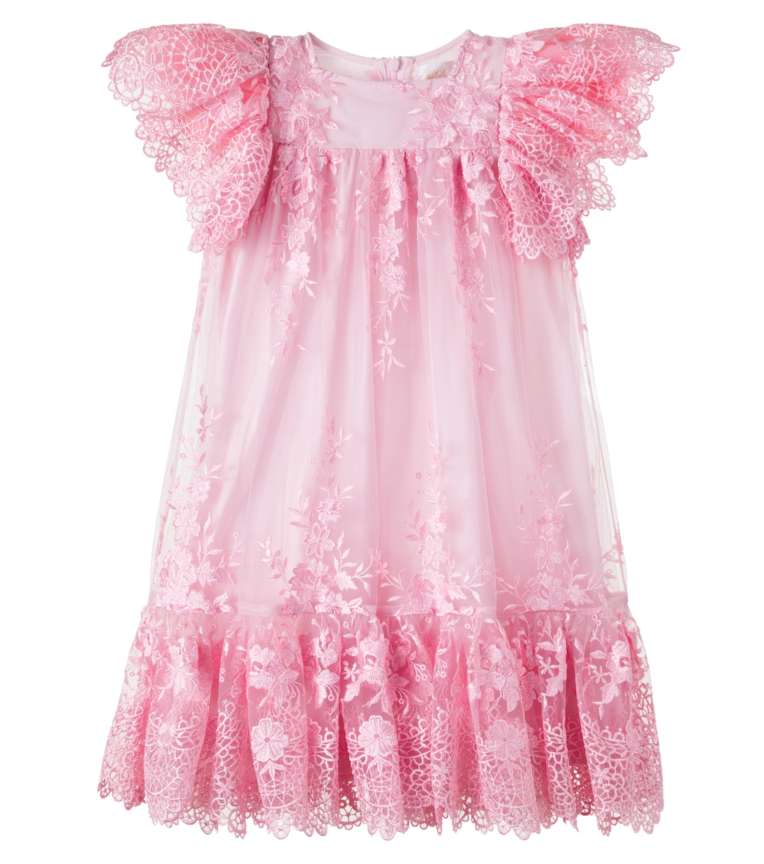 Floral lace-trimmed tulle dress | Petite Amalie  