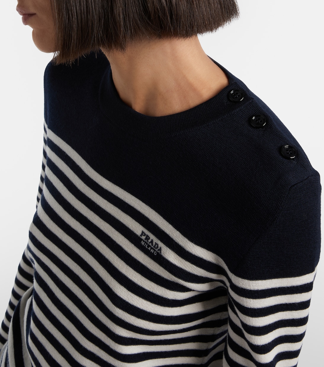 Striped virgin wool sweater | Prada