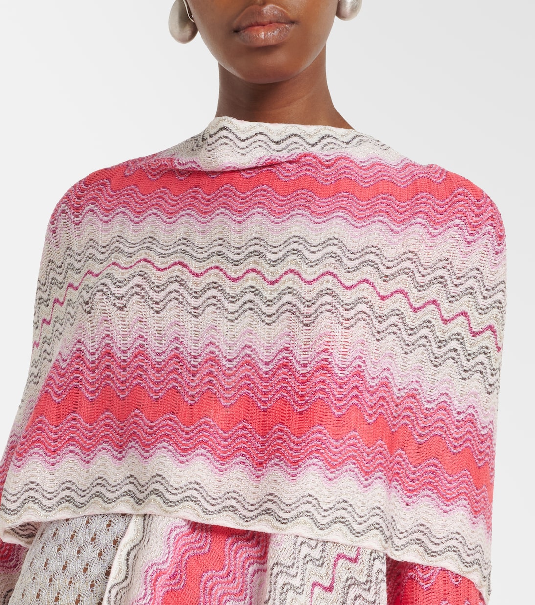 Lamé fringed poncho | Missoni