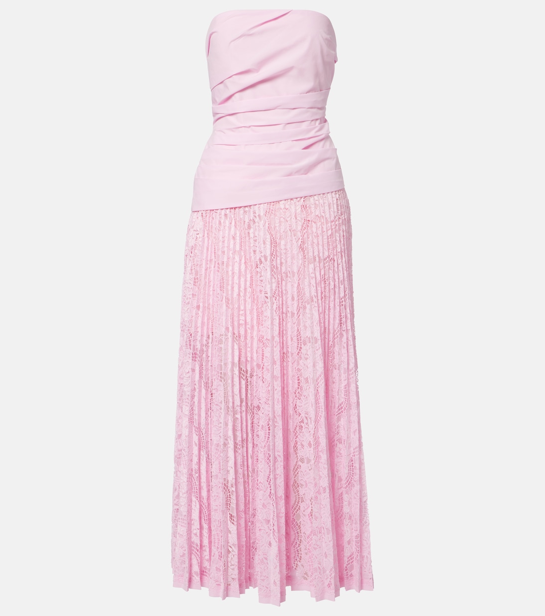 Annalise plissé lace maxi dress | Simkhai