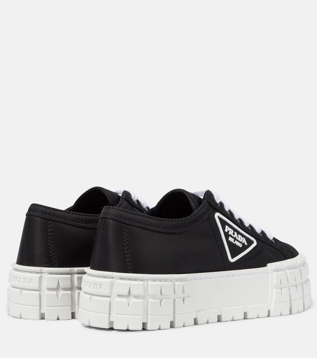 Sneakers Wheel in gabardine con platform | Prada