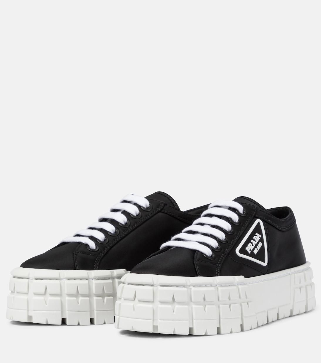 Sneakers Wheel in gabardine con platform | Prada