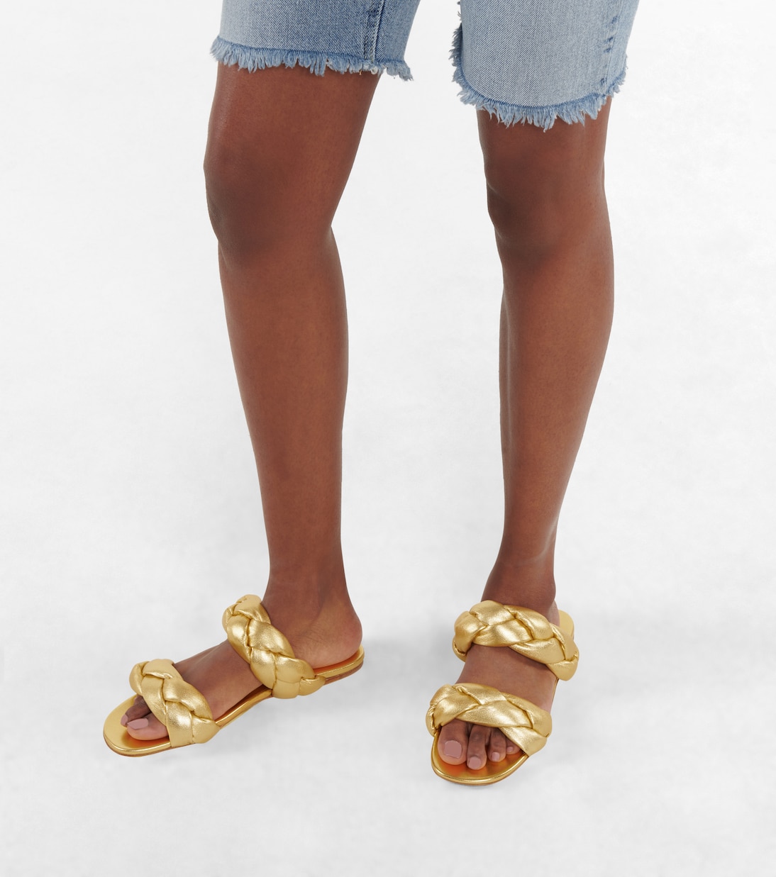 Braided leather slides | Miu Miu