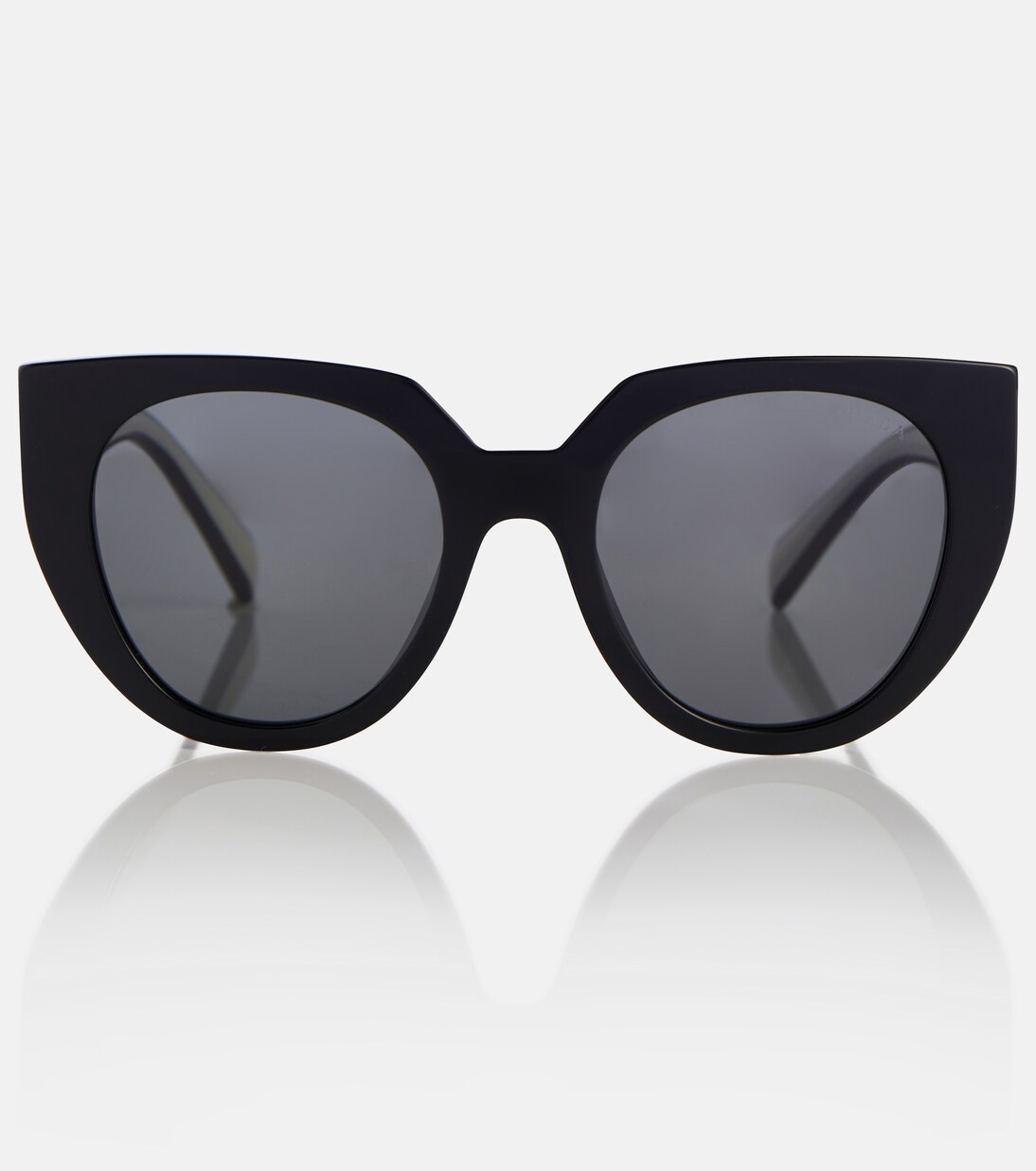 Cat eye acetate sunglasses in brown Prada Mytheresa