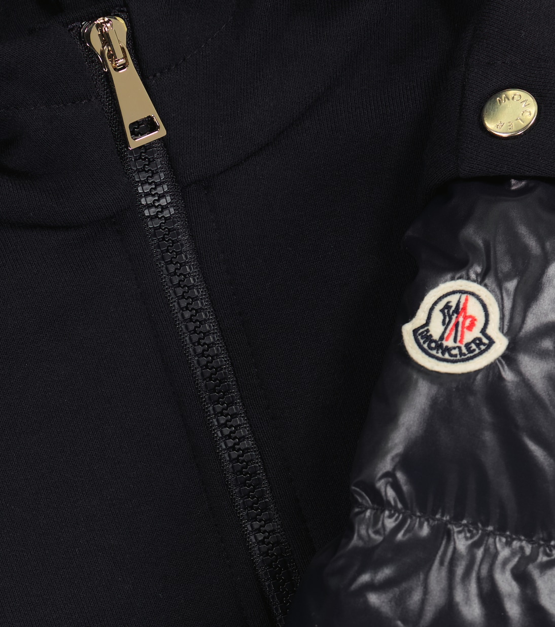 Felpa in cotone con cappuccio e imbottitura | Moncler Enfant