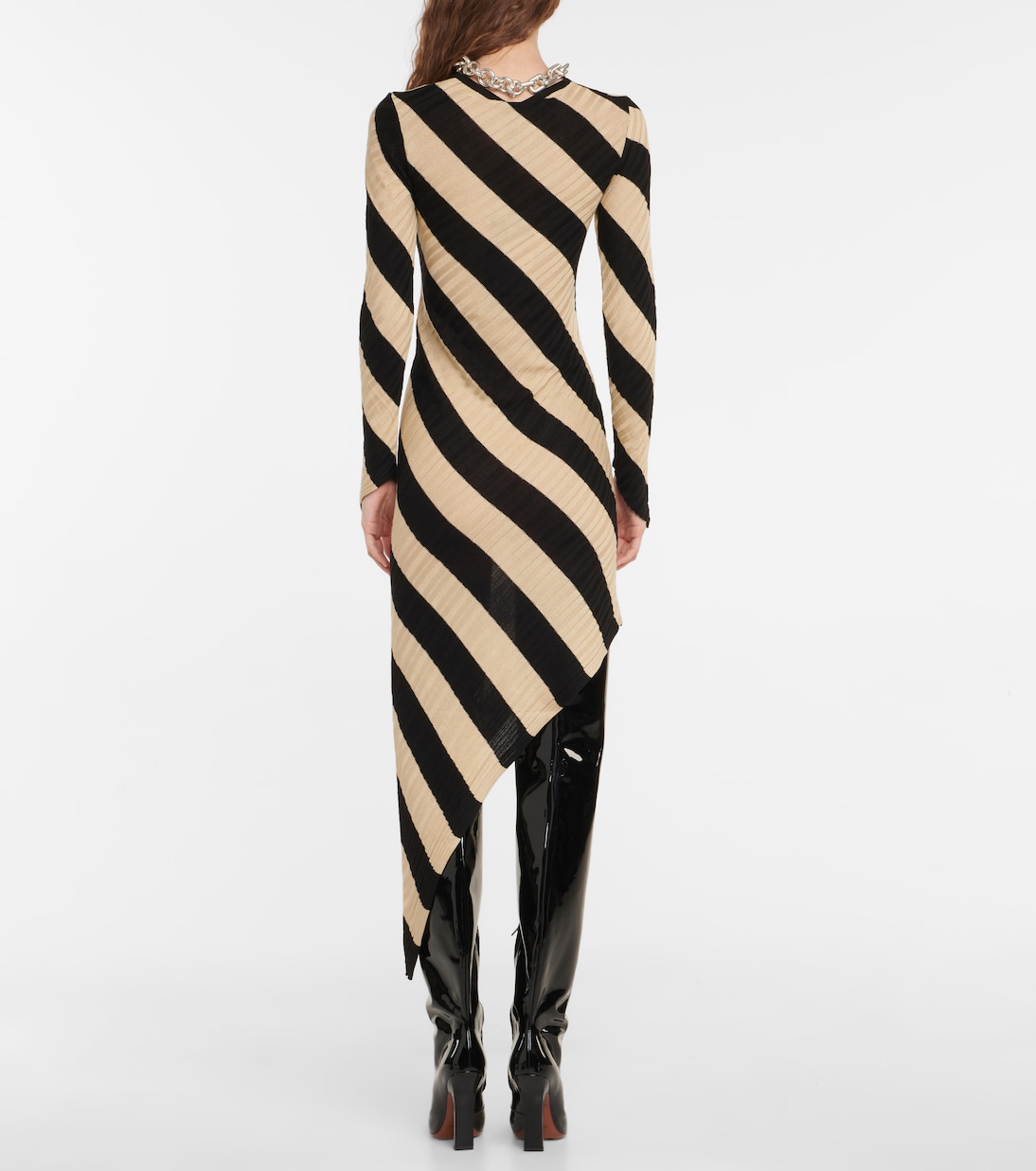 Adon silk ribbed-knit midi dress | Petar Petrov