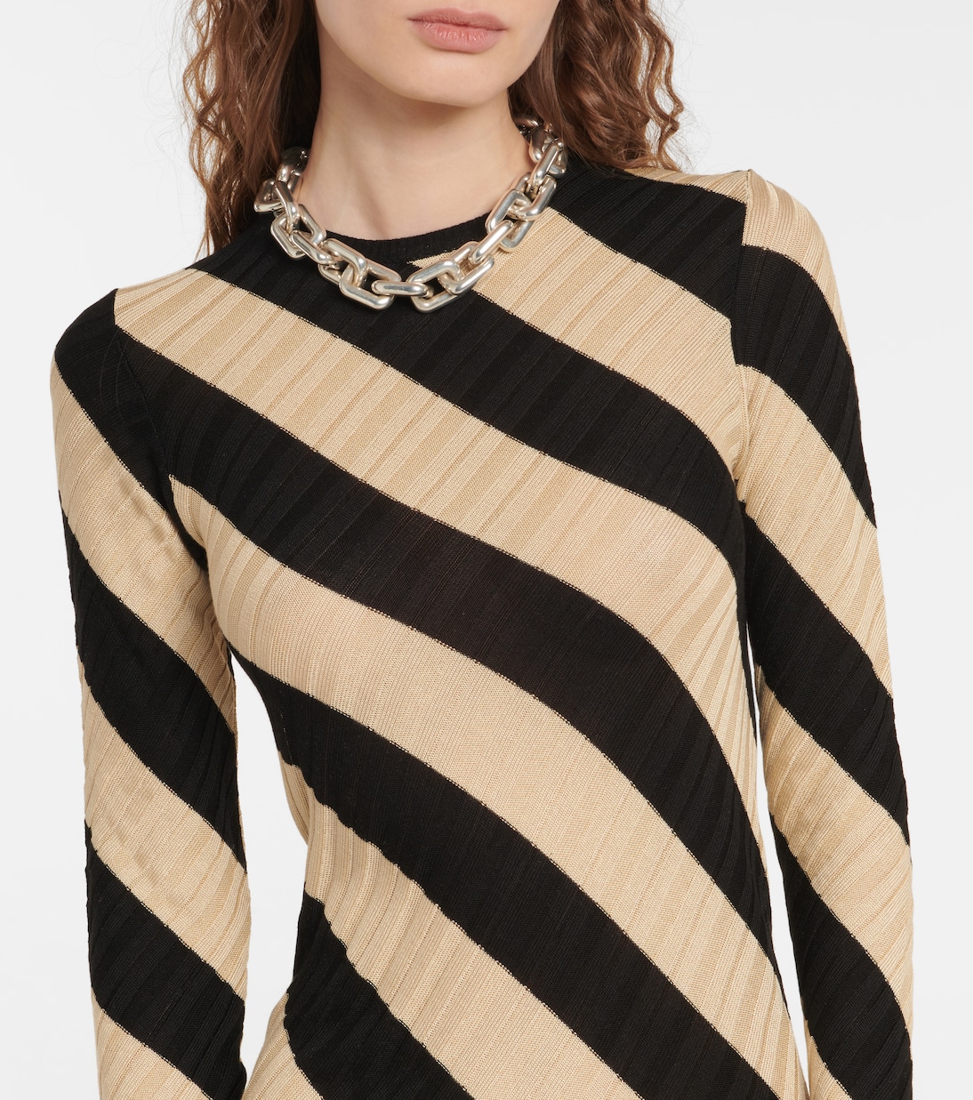 Adon silk ribbed-knit midi dress | Petar Petrov
