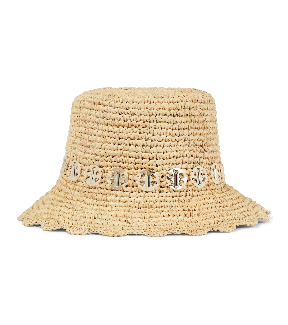 Embellished raffia bucket hat | Rabanne