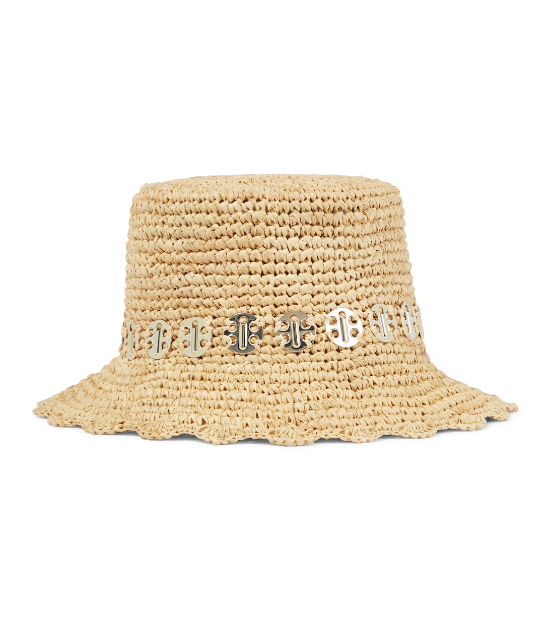Embellished raffia bucket hat | Rabanne