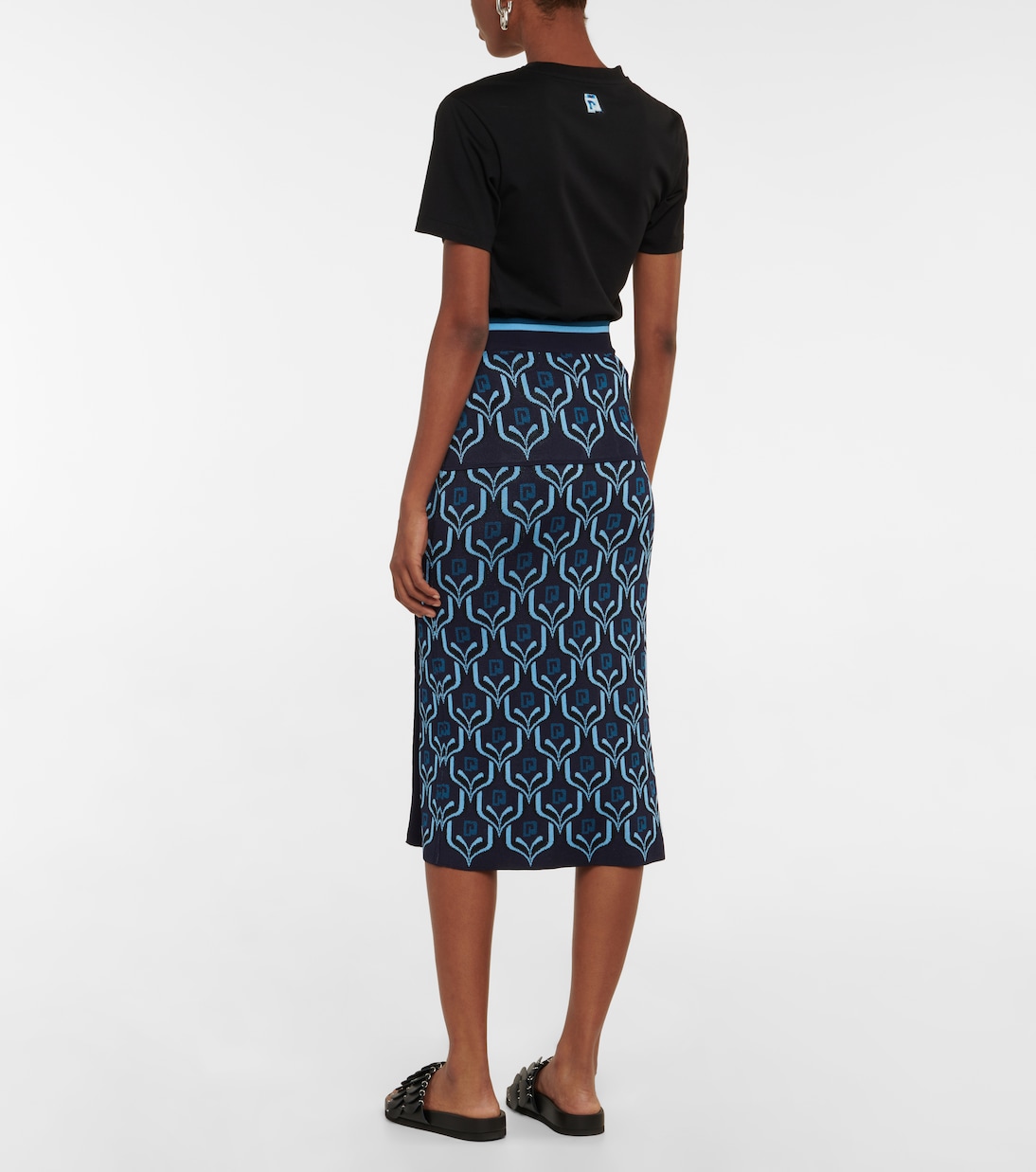 Falda larga en jacquard | Rabanne