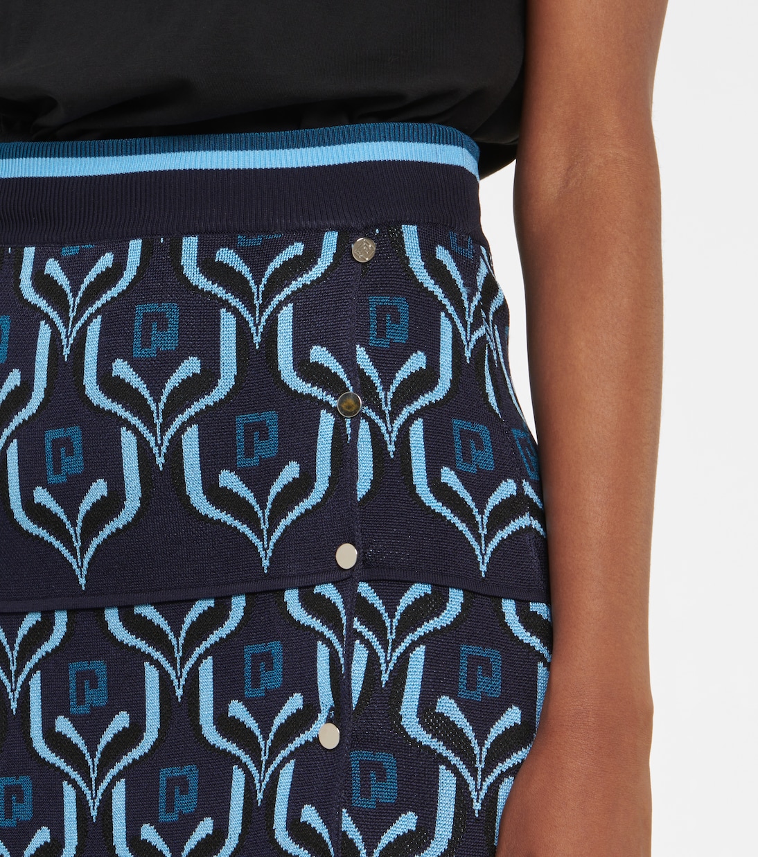Falda larga en jacquard | Rabanne