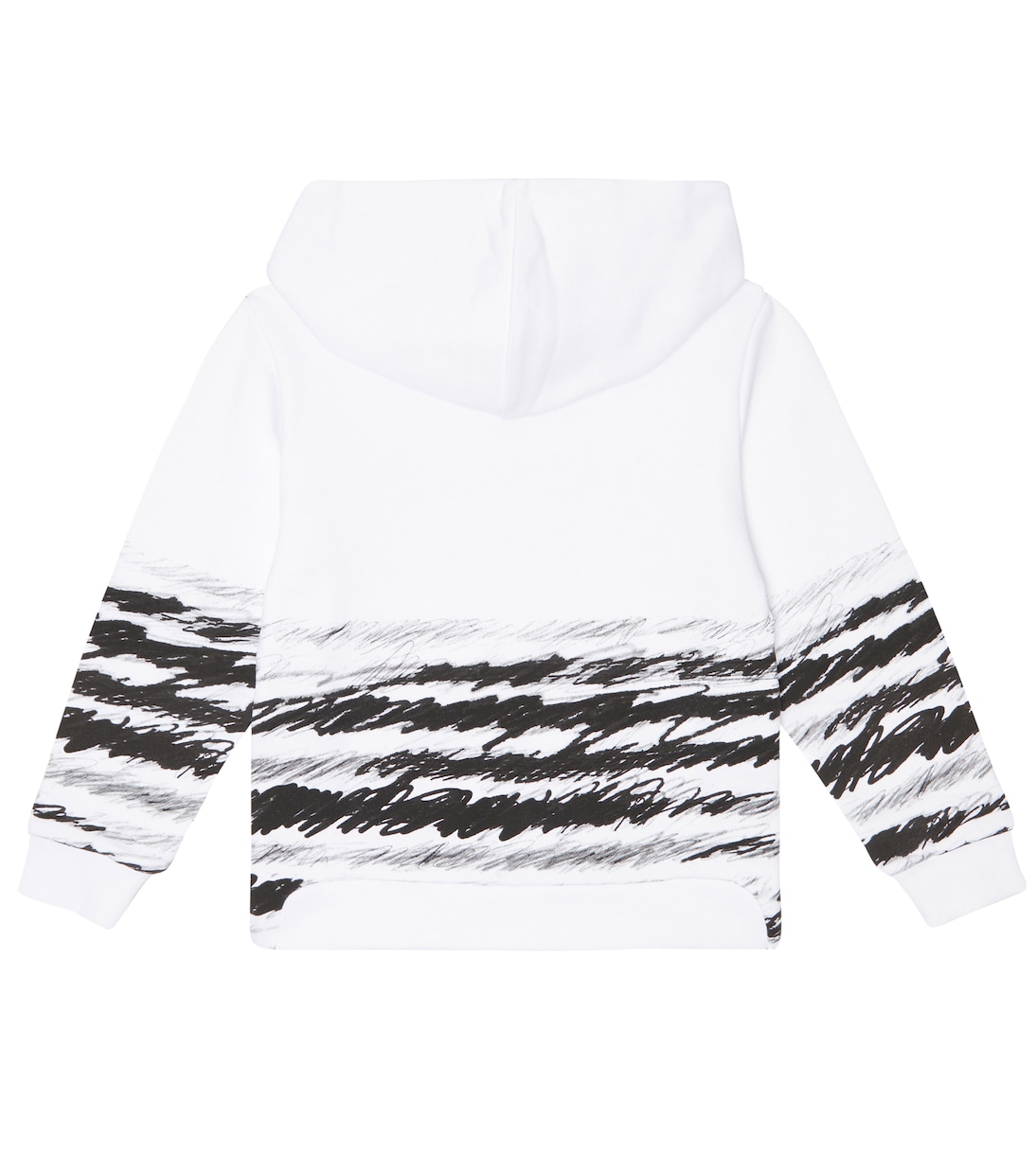 Printed cotton jersey hoodie | Balmain Kids