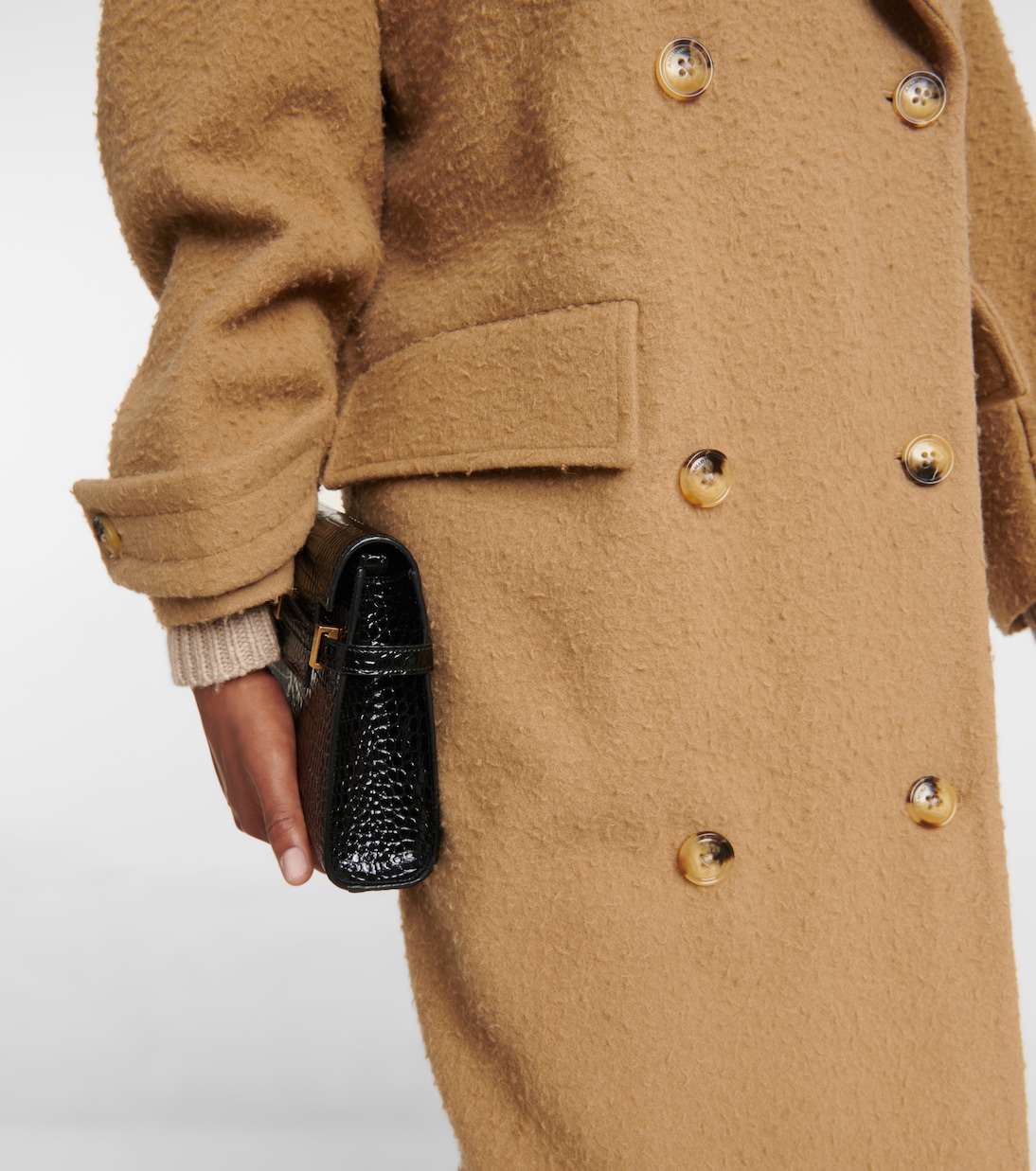Double-breasted wool-blend felt coat | Amiri