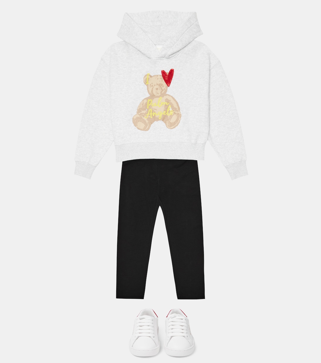 Printed cotton jersey hoodie | Palm Angels Kids