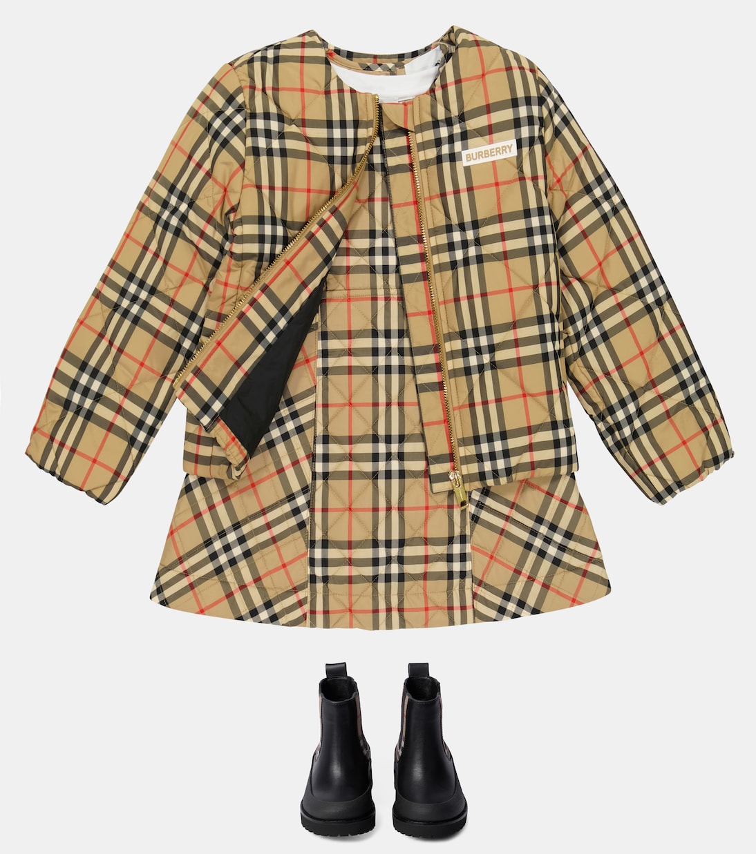 Vintage Check quilted pinafore dress | Burberry Kids
