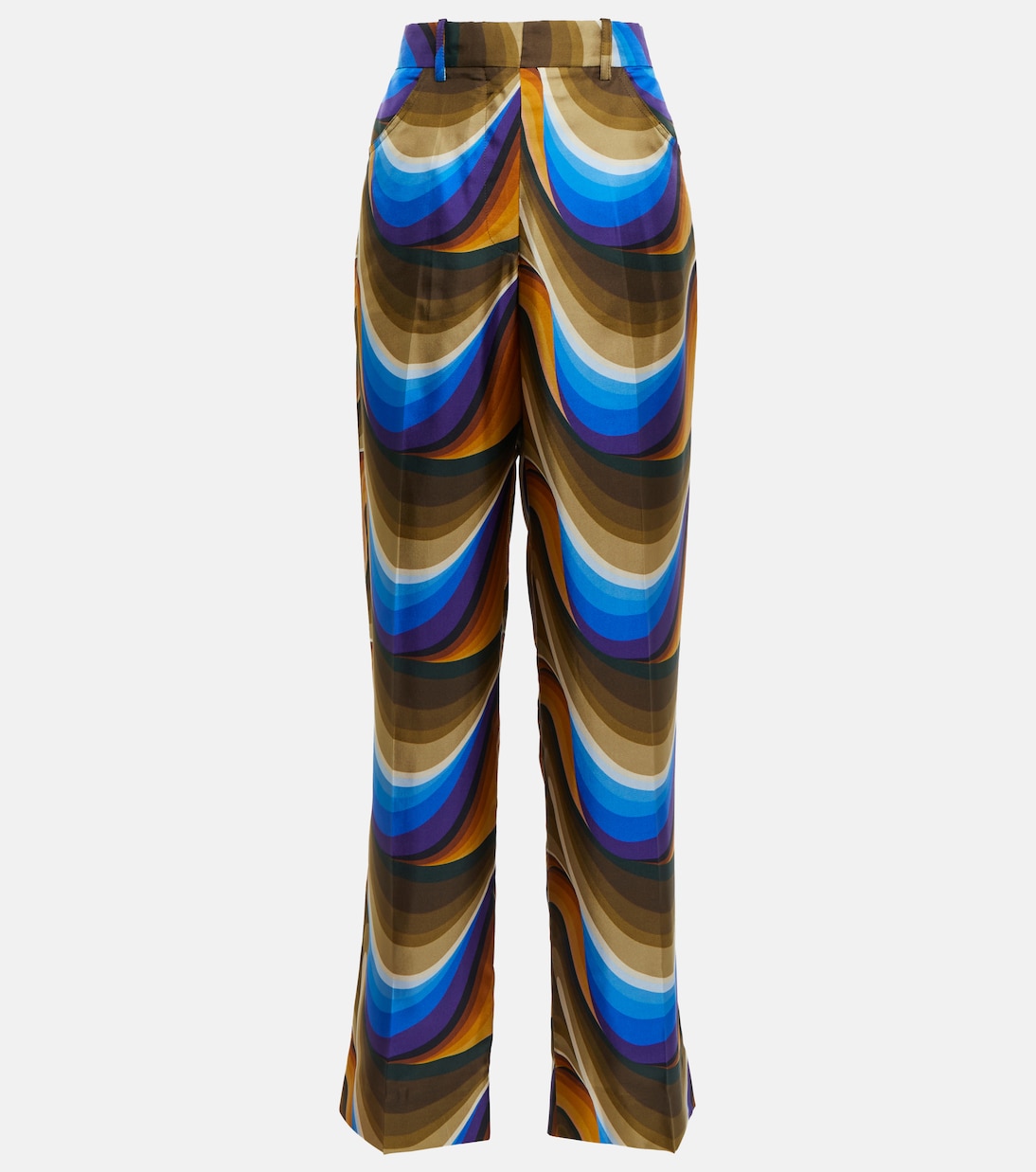Pantaloni regular in seta | Victoria Beckham