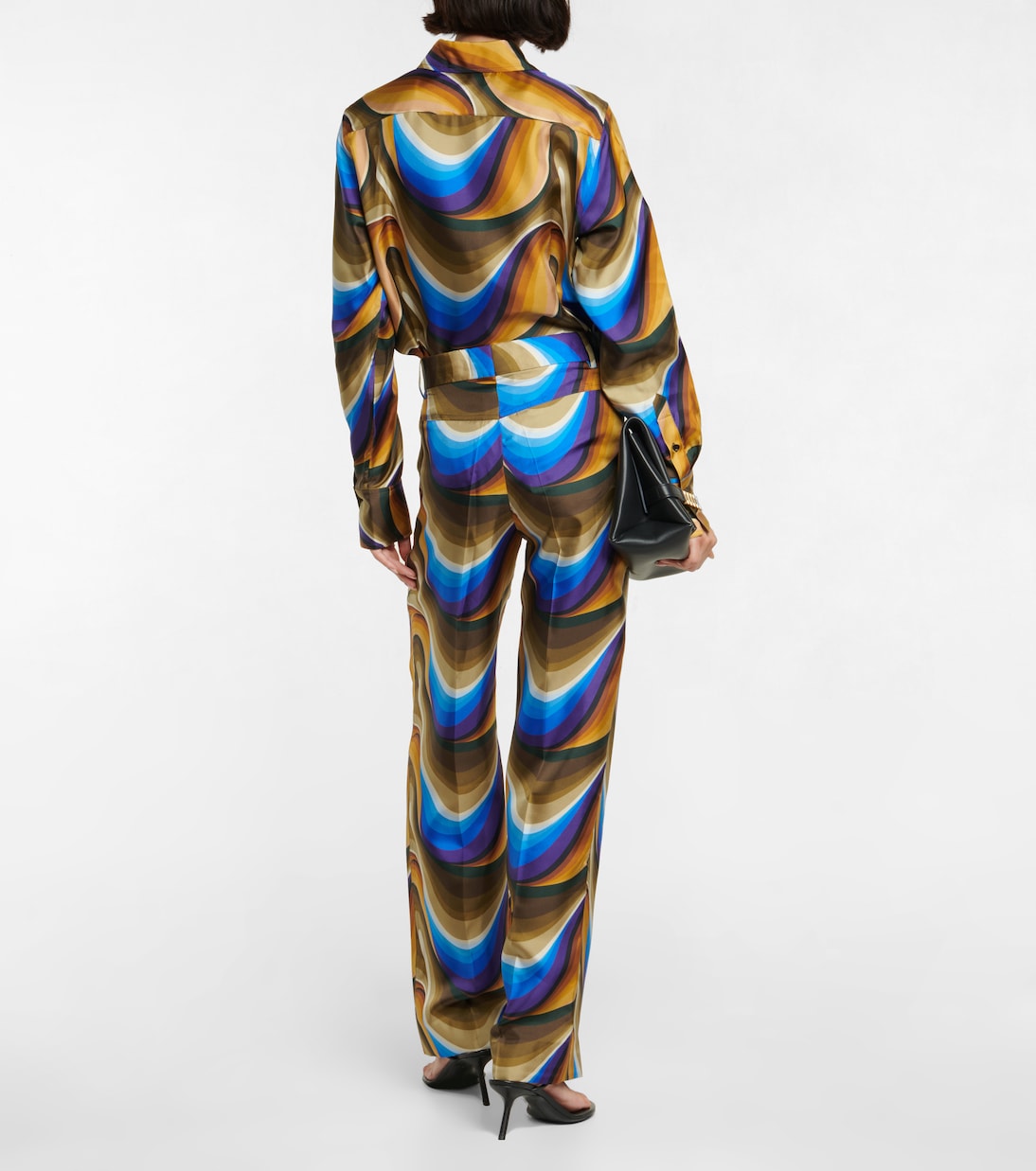 Pantaloni regular in seta | Victoria Beckham