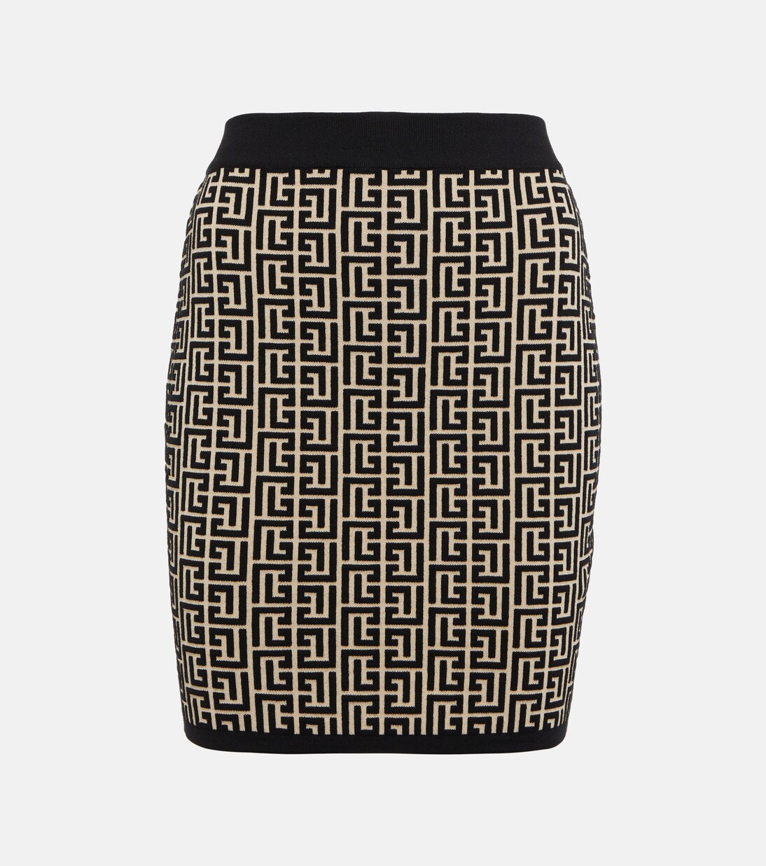 Monogram wool-blend miniskirt | Balmain