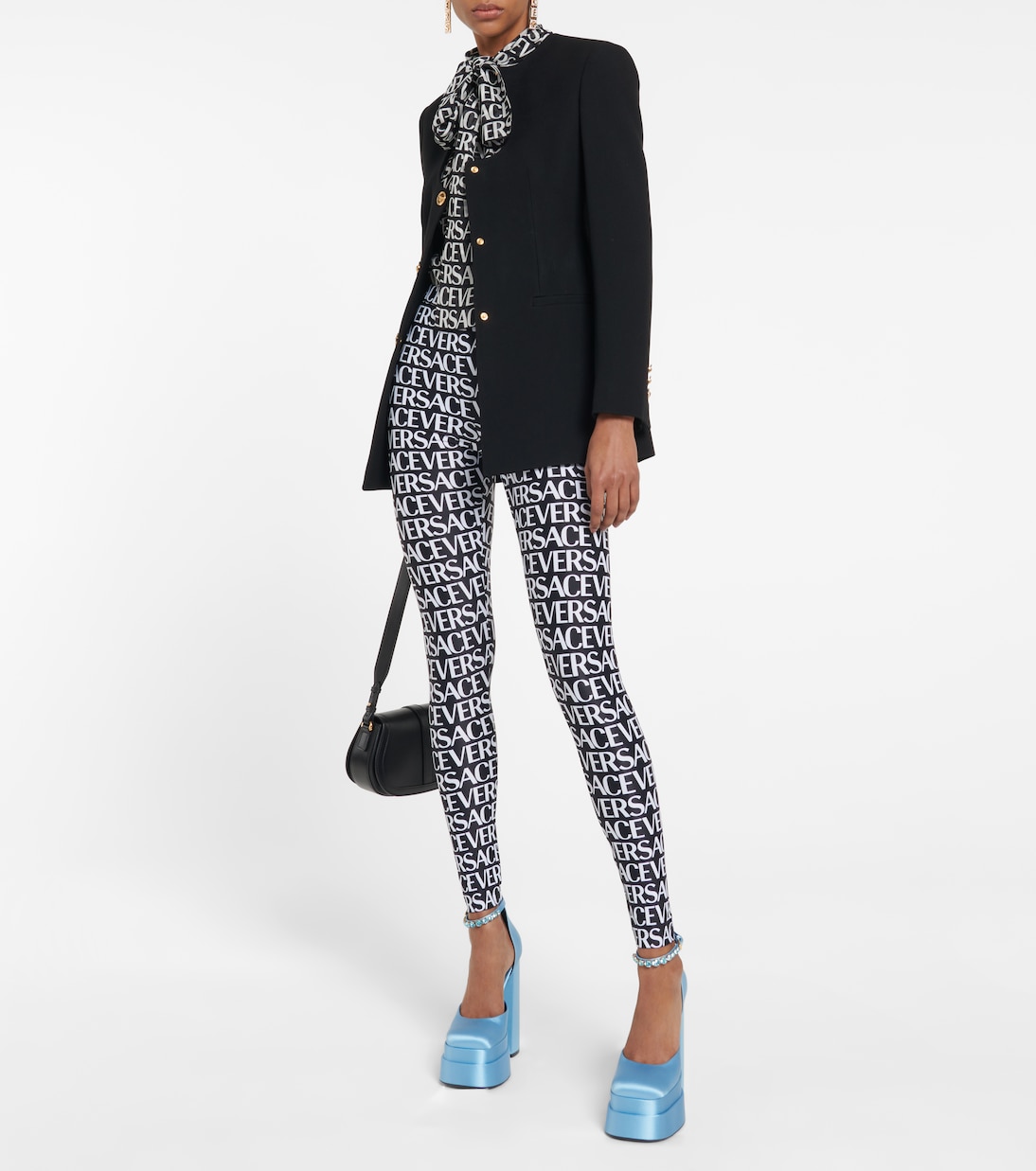 Medusa Aevitas satin platform pumps | Versace