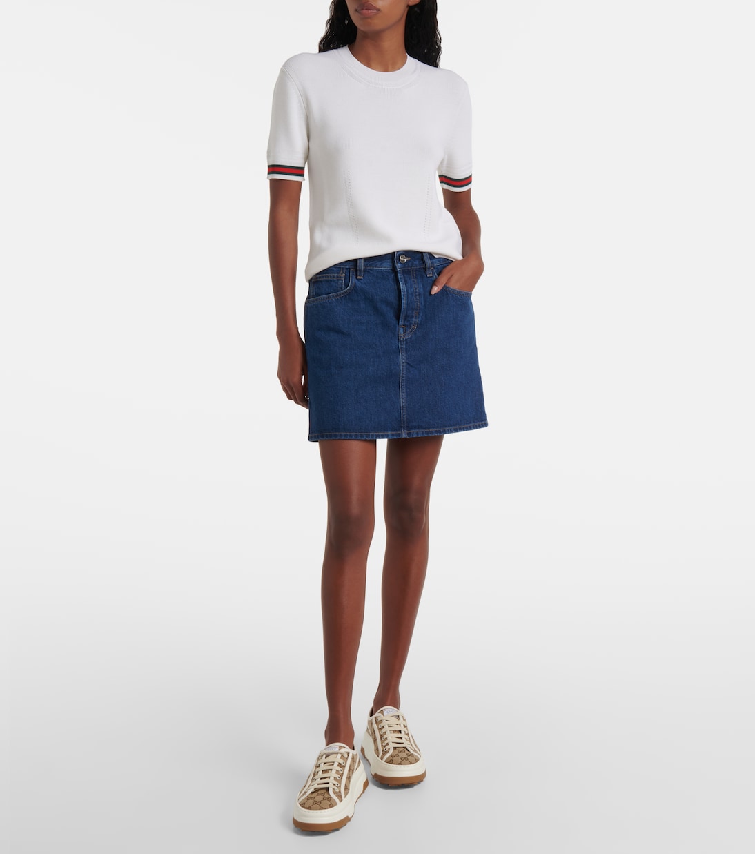 GG printed platform sneakers | Gucci