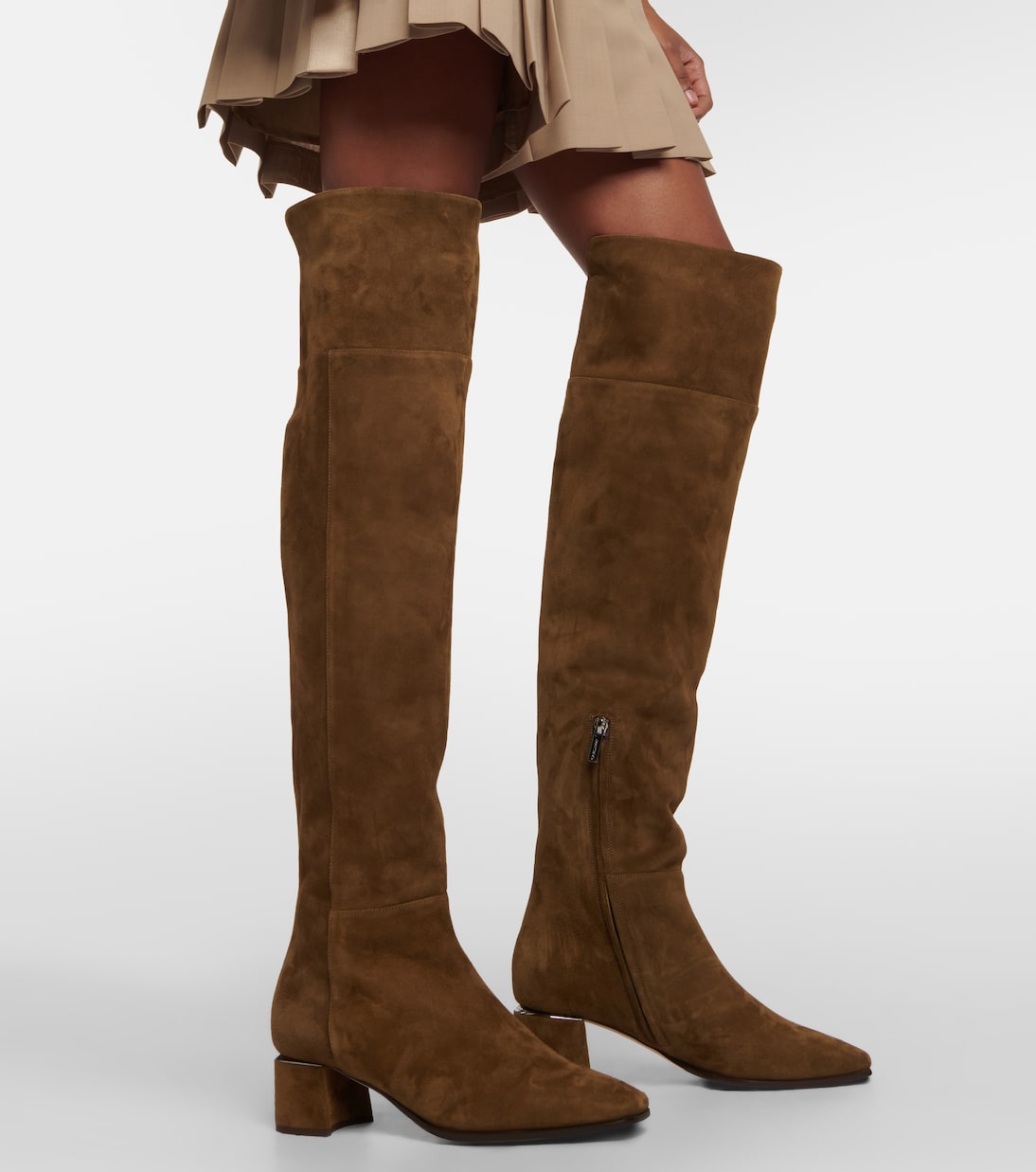 Loren 45 suede over the knee boots in brown Jimmy Choo Mytheresa