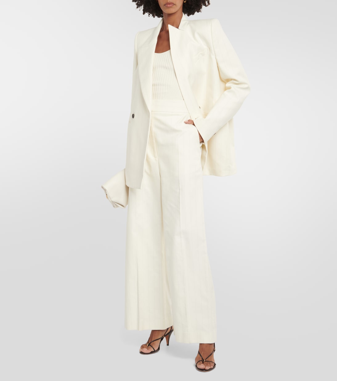 Banton low-rise cotton wide-leg pants | Khaite