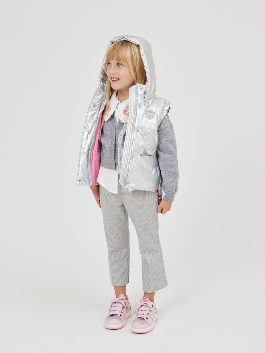 Metallic puffer vest | Monnalisa