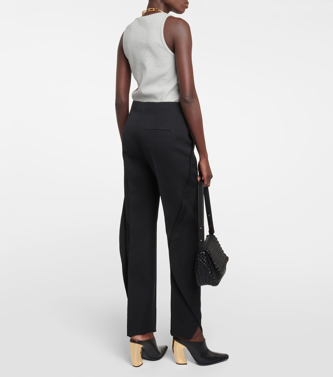 Pantalones Rectos de Lana Bottega Veneta para Jóvenes Modernos
