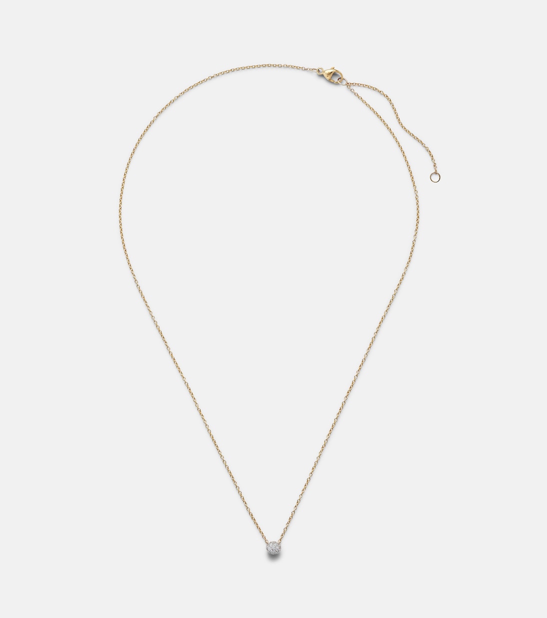 Collier Dainty Mirror Ball en or 10 ct et diamants | Stone and Strand