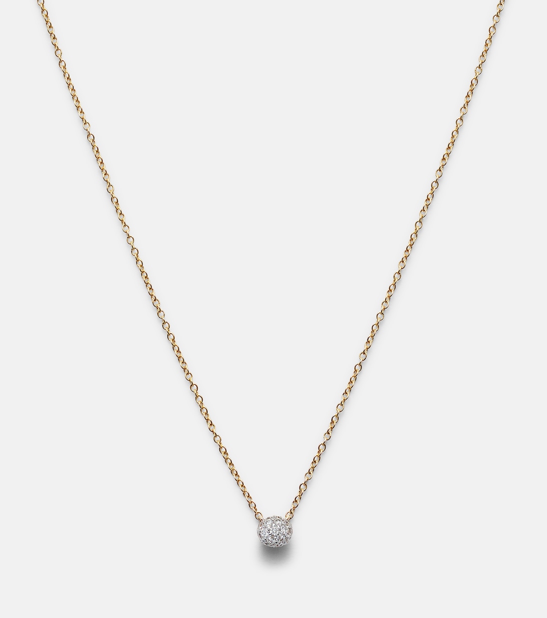 Collier Dainty Mirror Ball en or 10 ct et diamants | Stone and Strand
