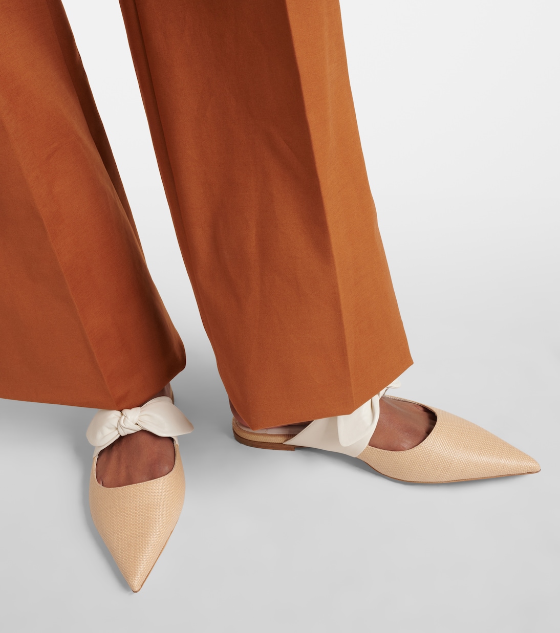 Slippers Rali in pelle e rafia | Jimmy Choo