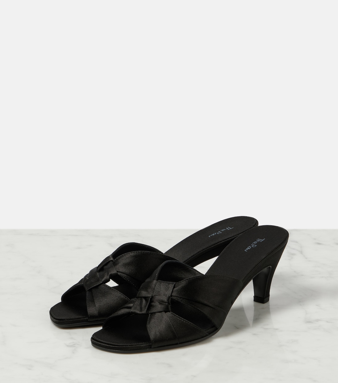 Mules Soft Knot 65 en satin | The Row