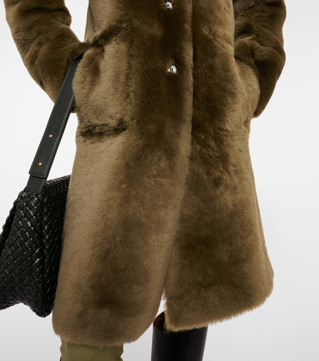 Manteau Brittany réversible en shearling et cuir | Joseph