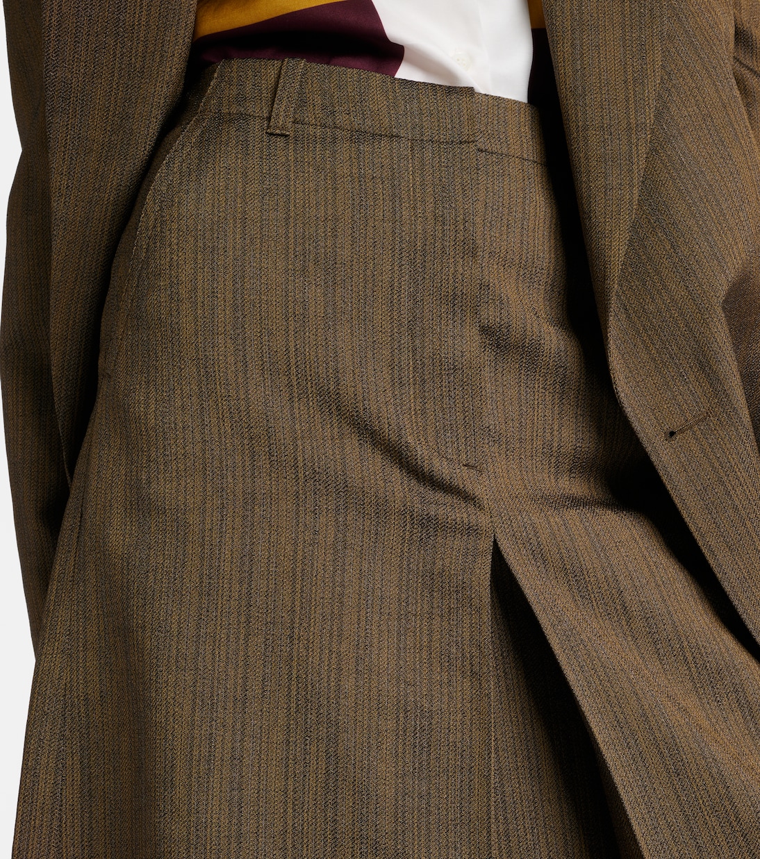 Gonna midi in misto cotone e seta | Dries Van Noten