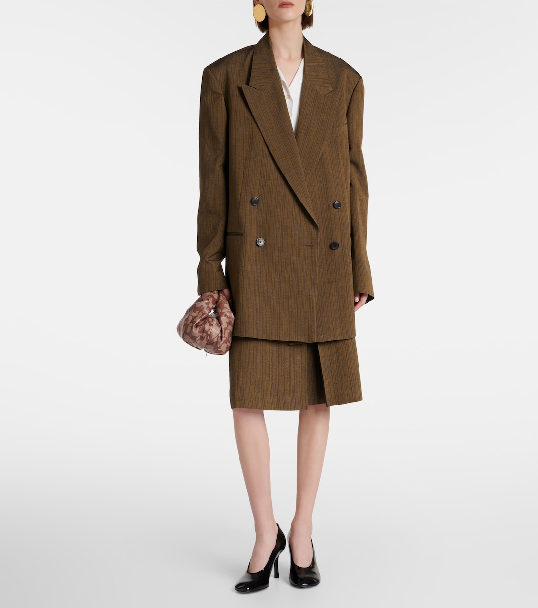 Gonna midi in misto cotone e seta | Dries Van Noten