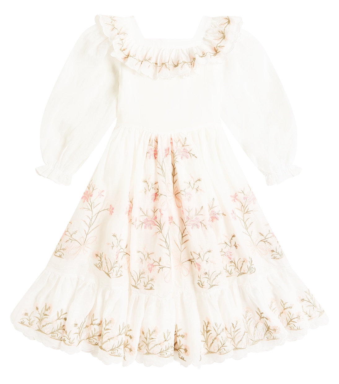 Besticktes Kleid aus Leinen | Petite Amalie  