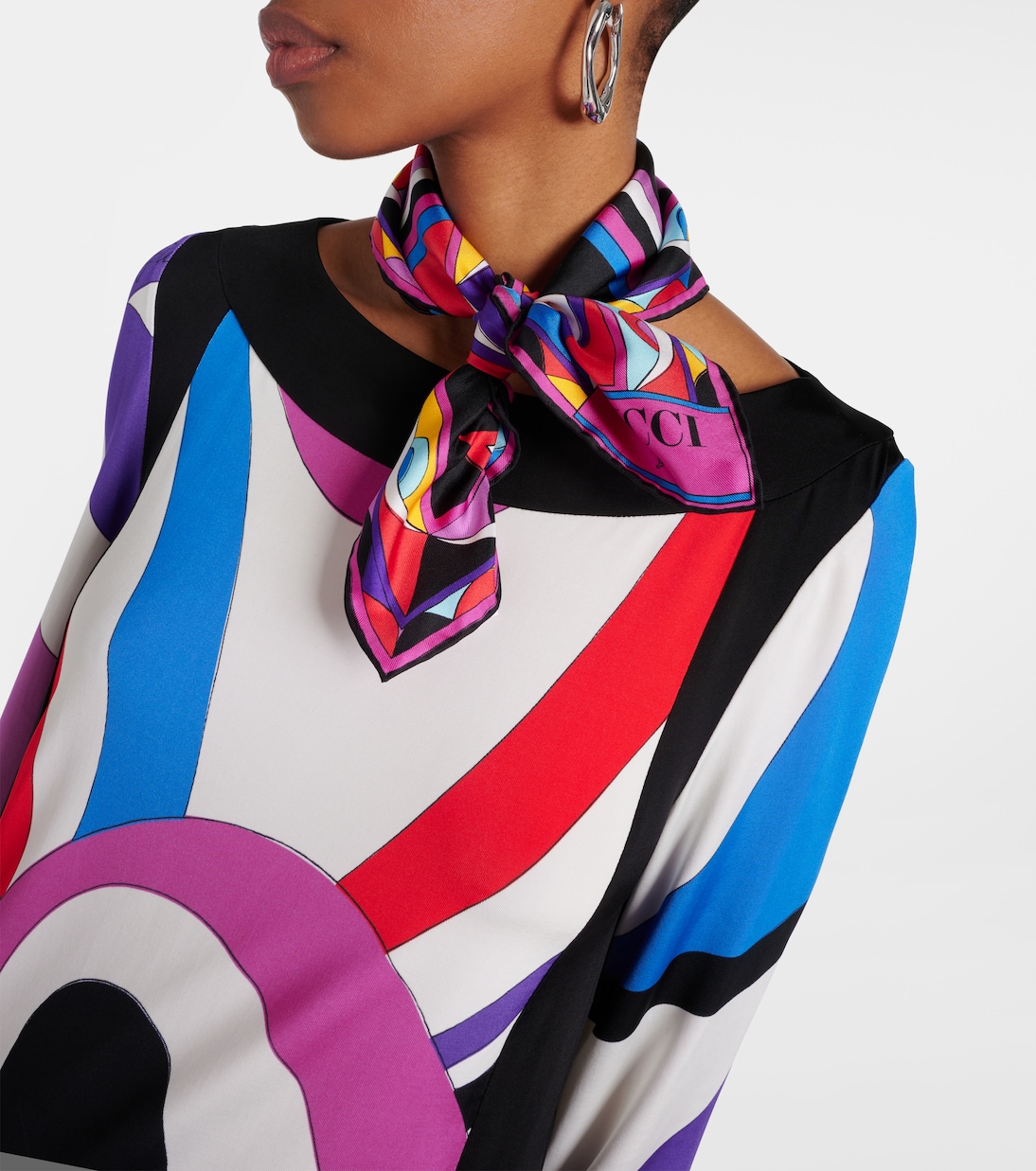 Cigni silk twill scarf | Pucci